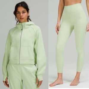 Lululemon Creamy Mint Set of 2/ Scuba Oversized Full-Zip Hoodie and Align 24“